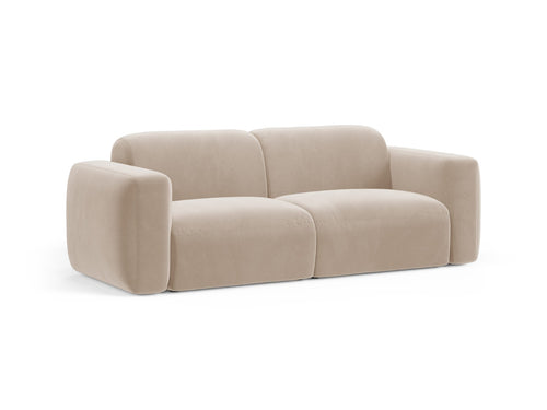Cosmopolitan Design Modulaire bank Strino 3-zits, flueel beige - 98x220x78cm