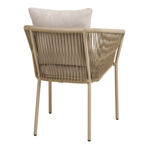 Artichok Mexx aluminium tuinstoel beige - met armleuning en kussen