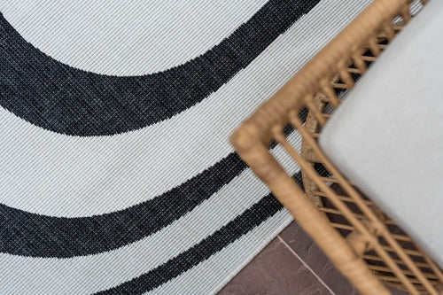 Interieur05 Buitenkleed Swirl Rechthoek - Zwart - Dubbelzijdig - 240 x 340 cm - vtwonen shop