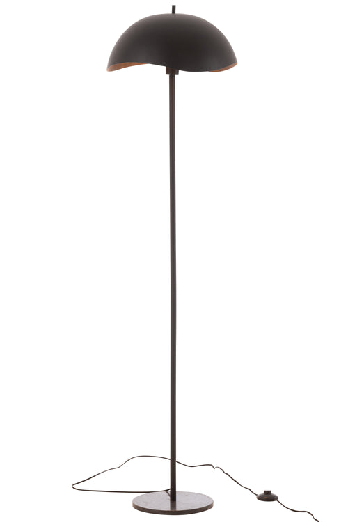 J-Line vloerlamp - metaal/marmer - zwart