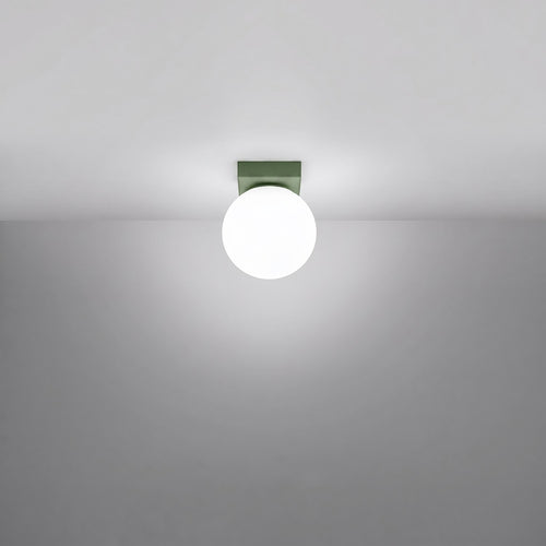 Sollux Lighting Plafondlamp YOLI 1 olijfgroen - 12x12x14,5cm