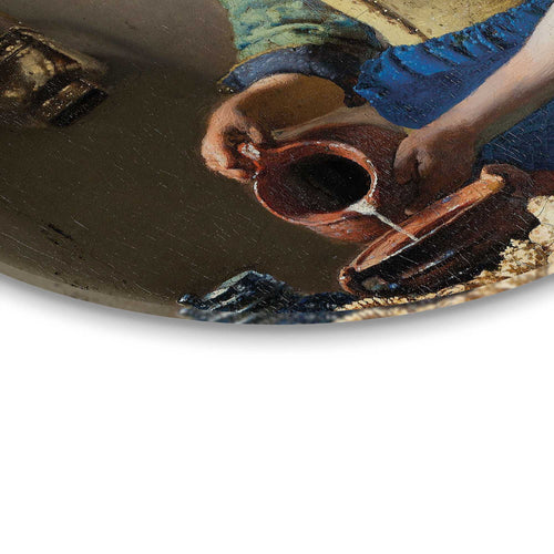 Reinders glasschilderij Vermeer - Melkmeisje - Ø 50cm