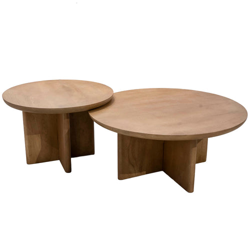 DÉJA Living Salontafel Helsinki - Naturel Hout - 60x60x39cm