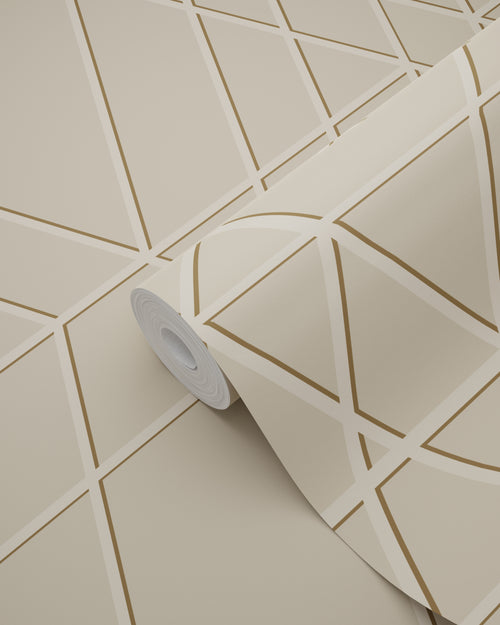 ESTAhome behang grafisch 3D motief beige - 50 x 900 cm - 139601 - vtwonen shop