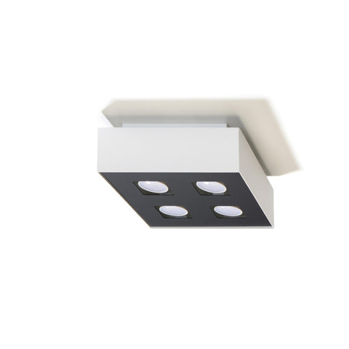 Sollux Lighting Plafondlamp MONO 4 wit - 24x24x11cm