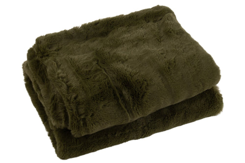J-Line plaid Cutie - fleece deken – polyester – groen - 180 x 130 cm