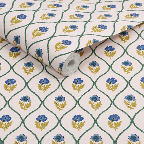 Joules Vliesbehang - Trellis Floral Gold - 1005x52