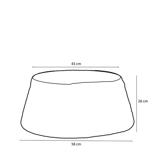 House of Seasons Kerstboomrok - H26 x Ø58 cm - Zeegras - Naturel Bruin