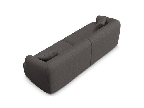 Cosmopolitan Design Modulaire bank Campi 4-zits, structurele stof grijs - 90x255x70cm