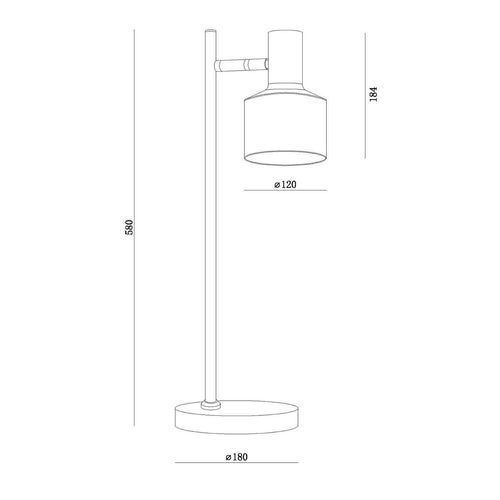 Artdelight tafellamp Twinkle - 1 lichts - 25  x 58   cm - zwart - vtwonen shop