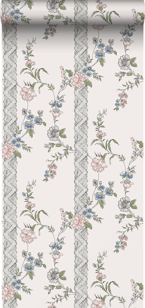 Borastapeter behang bloemen beige en meerkleurig - 53 cm x 10.05 m - 660045 - vtwonen shop