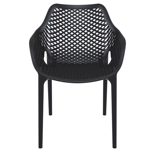 Garden Impressions tuinstoel Air XL design zwart - 4 stuks