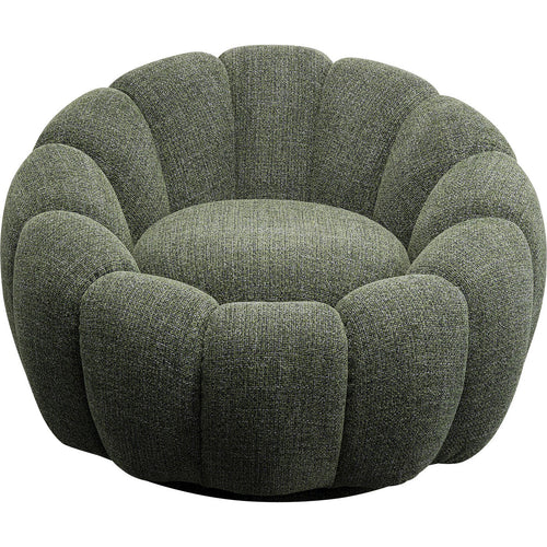 Kare Design Draaifauteuil Peppo Bloom Melange groen - vtwonen shop