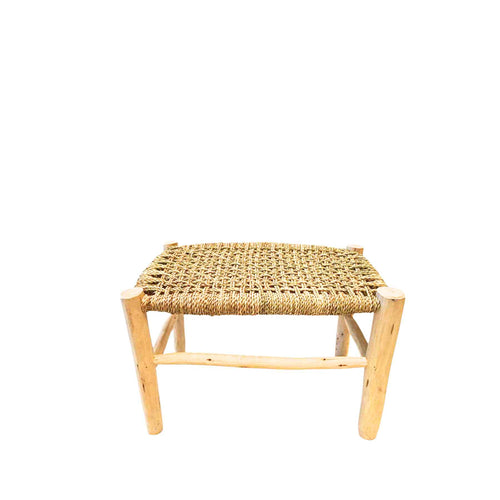 NOA MAY Bankje Suki - naturel - hout/zeegras - 60 x 40 x 42 cm