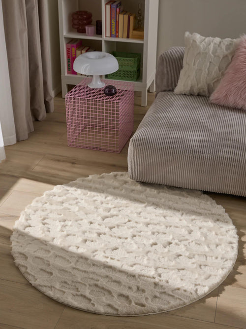 benuta nepbont vloerkleed Immy - crème - ø 120 cm