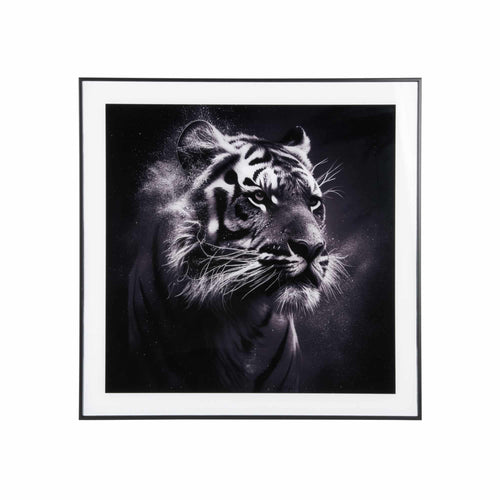 Present Time wanddecoratie Tiger - zwart - 2x50x50cm - vtwonen shop