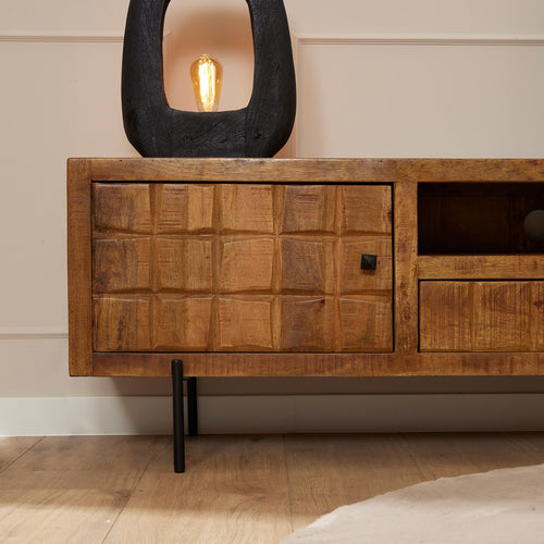 StarFurn Tv-Meubel Brandy - Naturel Mangohout - 180x40x55cm
