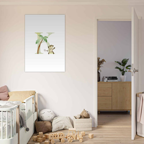 Artfulprints Poster Letter K kindernaam   - 70x100 cm - Meerkleurig