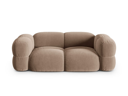 Cosmopolitan Design Bank Loretto 3-zits, flueel donkerbeige - 100x210x68cm