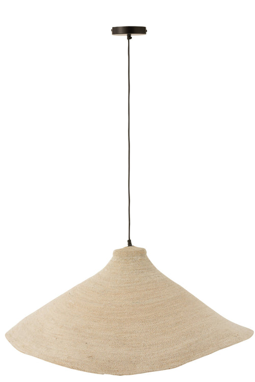 J-Line hanglamp Kegel - zeegras - wit