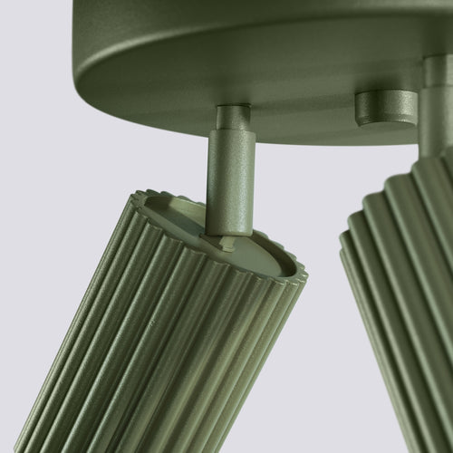 Sollux Lighting Plafondlamp KARBON 3P olijfgroen - 19,5x19,5x18cm