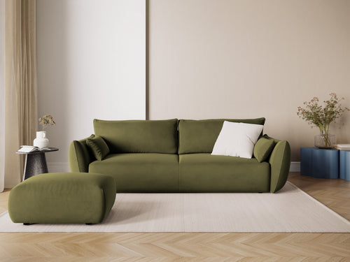 Cosmopolitan Design Poef Matera flueel groente - 68x86x40cm