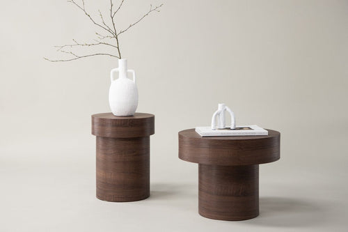 Rebellenclub Bijzettafel Medle - ø50 cm - Walnoot