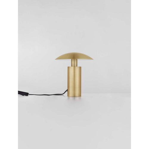 Nova Luce KARPOS Geïntegreerde LED-tafellamp in antiek messing goudkleur, 5W 264lm 3000K, aan/uit-schakelaar.