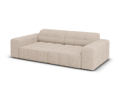 Cosmopolitan Design Bank Chicago 3-zits, chenille beige - 102x212x78cm