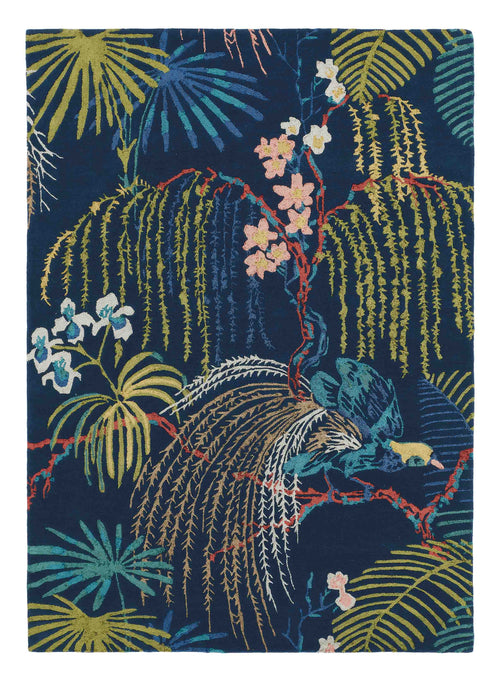 Laagpolig vloerkleed Sanderson Rain Forest Tropical Night 50708 250x350 cm - vtwonen shop