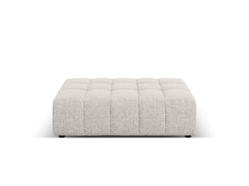 Cosmopolitan Design Poef Chicago chenille lichtgrijs - 84x102x42cm