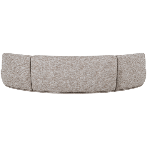 WOOOD half ronde bank 6-zits Batavier - Polyester - Zand Melange - 74x320x176