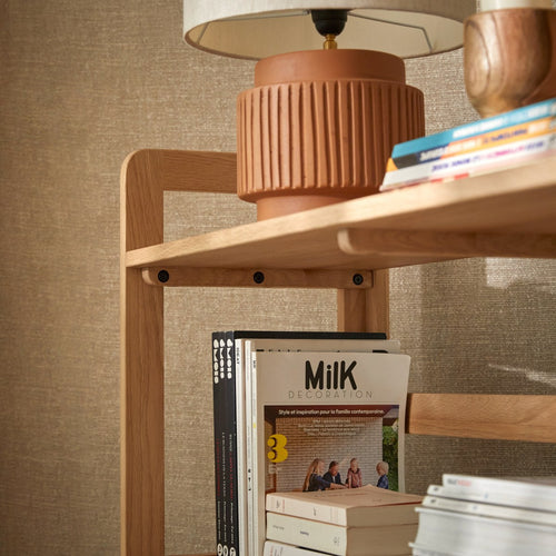 Tikamoon Massief eiken boekenkast - Naturel