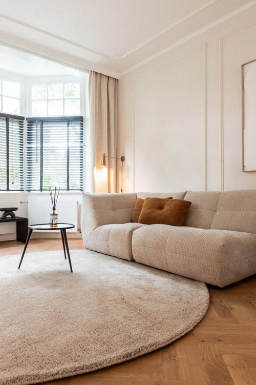 Interieur05 Rond berber vloerkleed Beige Nador