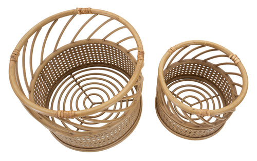 Mauro Ferretti plantenpot - set van 2 - Ø 30x25-22x18 cm - bruin