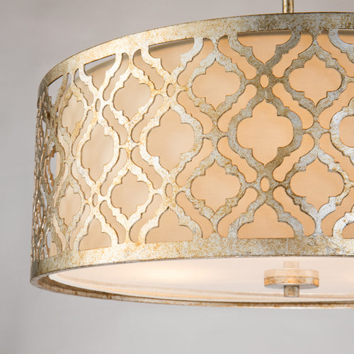 Elstead Arabella - 3-lichts grote ronde plafondlamp met duo-montage, goud, E27