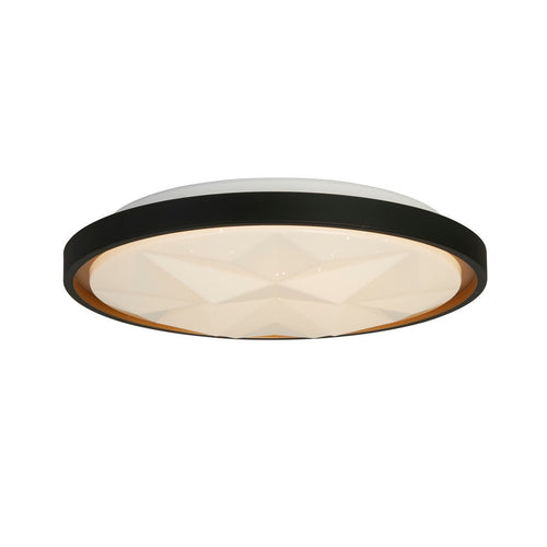 Searchlight Satellite LED-plafondlamp, zwart met stereffectdiffuser