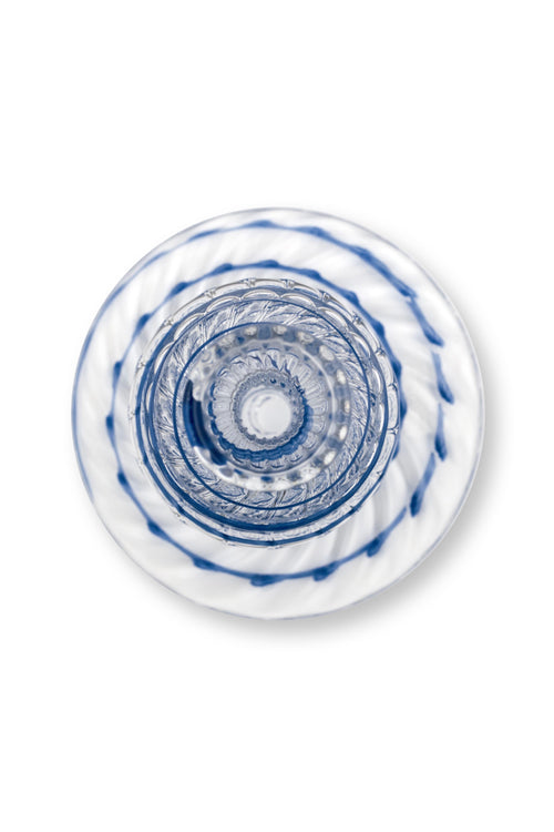 Pip Studio Kandelaar Swirl - Glas - Donkerblauw - 22cm - vtwonen shop
