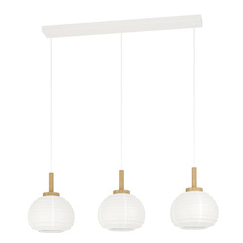 EGLO hanglamp Summerhill - e27 - staal;hout;papier - wit;bruin - vtwonen shop