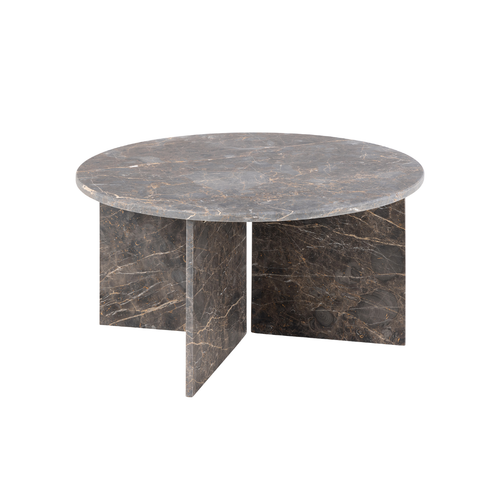 Loff Design Salontafel Jukaa - ø90 cm - Bruin Marmer - vtwonen shop