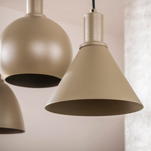 Hoyz Collection - Hanglamp Metallo Mix 5-lichts - Beige - vtwonen shop