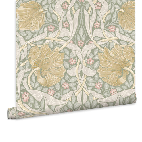William Morris at Home Vliesbehang - Pimpernel Spring Breeze