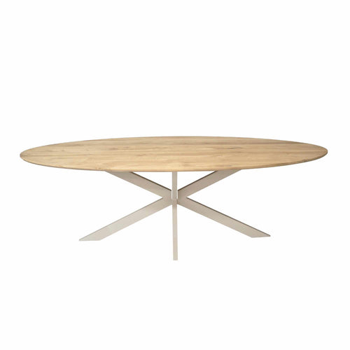 Starfurn Eettafel Ferris - Ovaal Zand/Eikenhout - 280x120x76cm