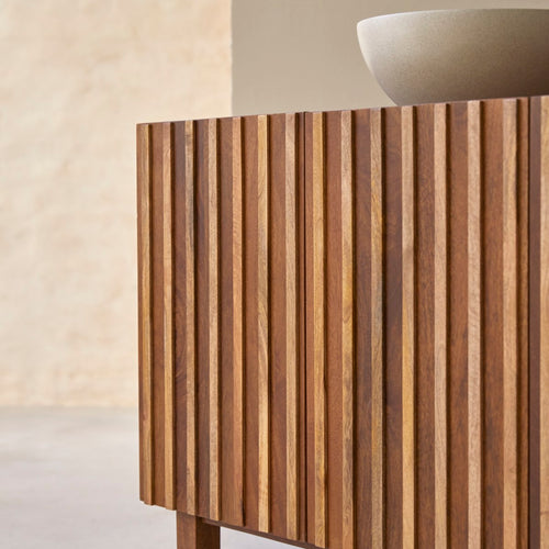 Tikamoon Badkamermeubel van mangohout 164 cm - Donkerbruin - vtwonen shop