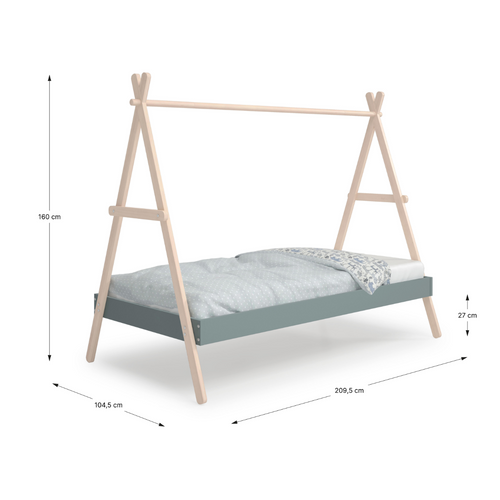 Calicosy - ELIOTT Bed - Naturel - 104,5x209,4x160 cm