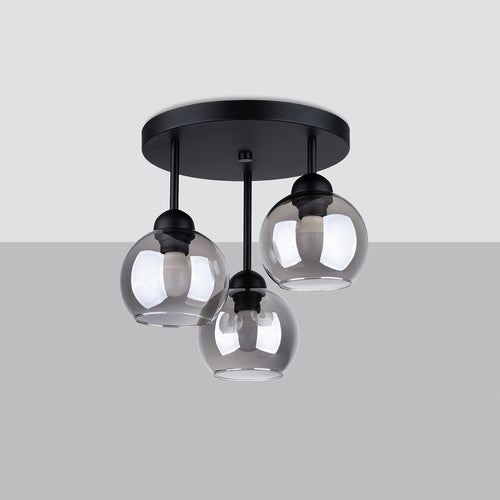 Sollux Lighting Kroonluchter ALINO 3 zwart - 35x35x35cm