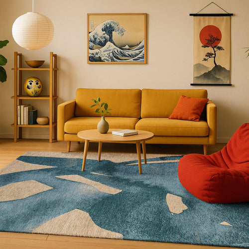 Lola&Moi vloerkleed Lagoon Blue - blauw - 140x200cm