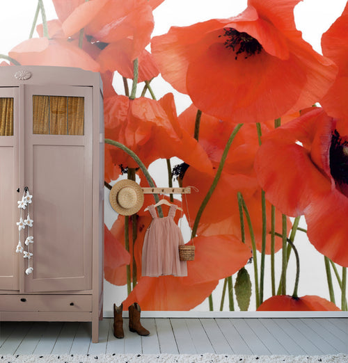 Sanders & Sanders fotobehang bloemen rood - 360 x 270 cm - 600430 - vtwonen shop