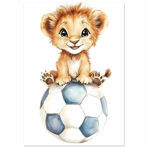 Artfulprints  Sportief leeuwtje   poster 50x70 cm - vtwonen shop