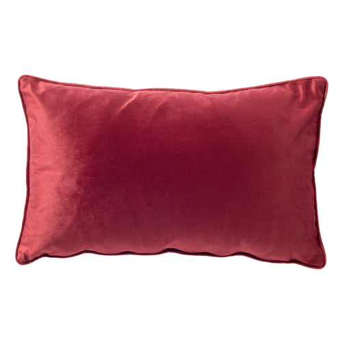 FINN - Sierkussen 30x50 cm - velvet - lendekussen - Merlot - rood